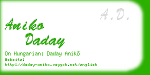 aniko daday business card